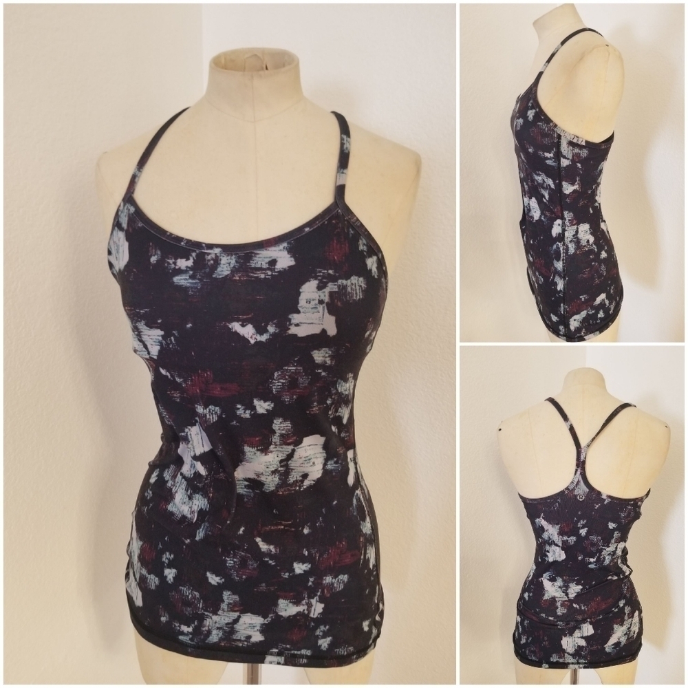 Lululemon Sz 4 Power Y Tank Top Multicolor